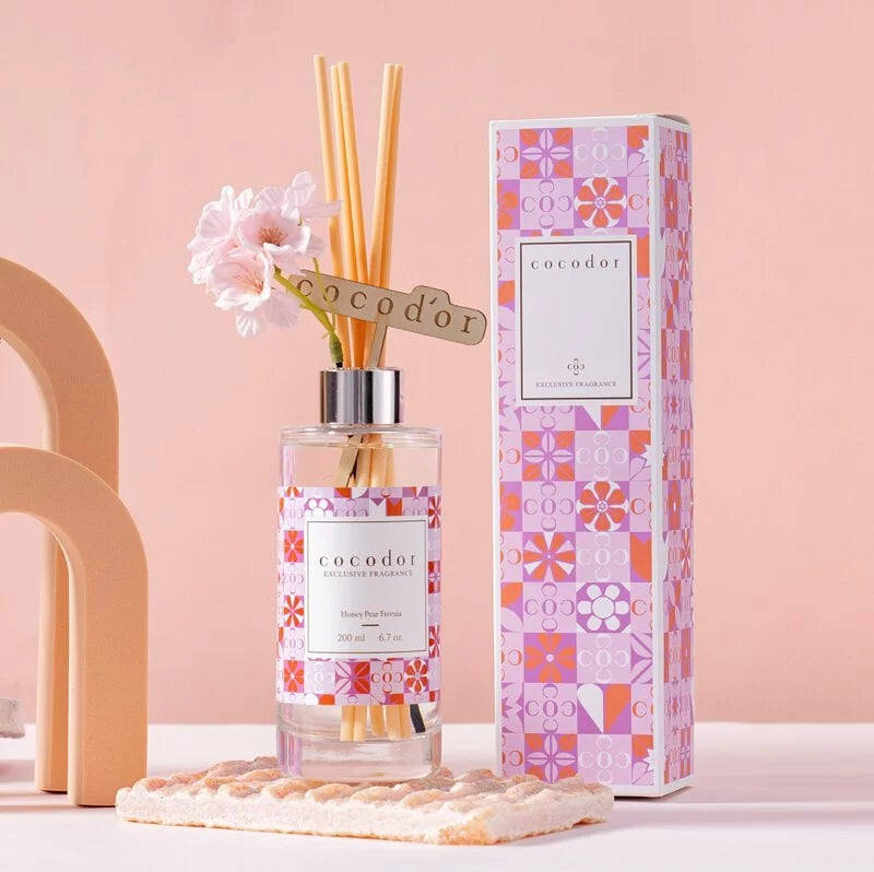 【COCODOR】粉櫻花園擴香瓶-蜜梨小蒼蘭 【COCODOR】Scent Diffuser-Honey Pear Freezia 200ml (28 CTN)