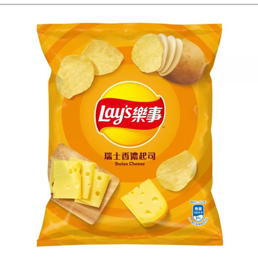 【Lay's 樂事】瑞士香濃起司口味洋芋片 34 g (12 CTN)