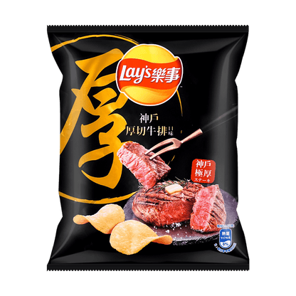 【Lay's 樂事】神戶厚切牛排口味洋芋片 34g (12 CTN)