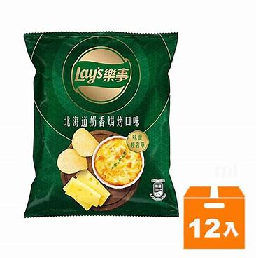 【Lay's 樂事】北海道奶香焗烤口味洋芋片 34g (12 CTN)