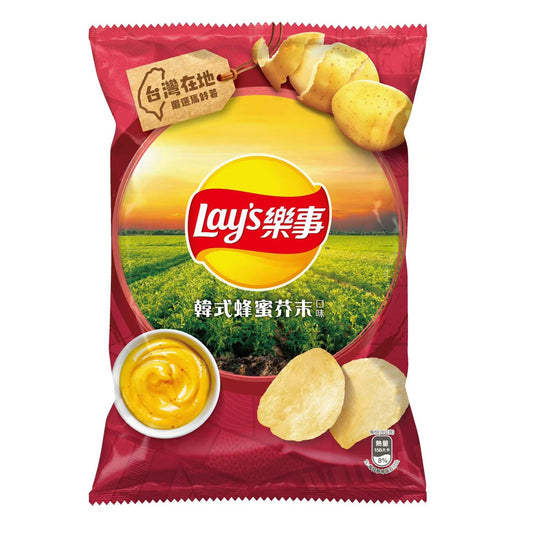 【Lay’s 樂事】樂事韓式蜂蜜芥末口味洋芋片 56g  Lays Potato Chips 56g- Honey Mustard