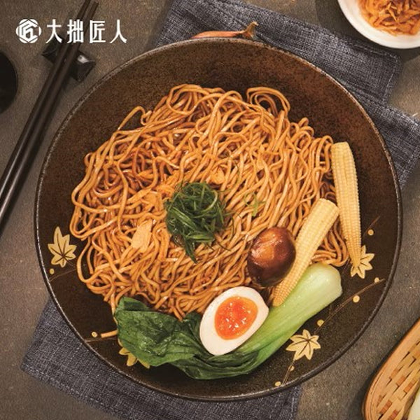 匠拌麵 鵝油金葱拌麵 (每袋3包) 五辛素) 12/ CTN【KUNG FU NOODLE】 SUN-DRIED NOODLES – PREMIUM GOOSE OIL FLAVOR (Vegan)